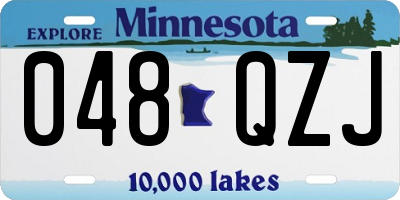 MN license plate 048QZJ