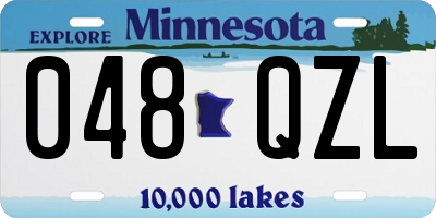 MN license plate 048QZL
