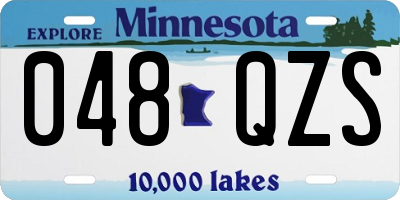 MN license plate 048QZS