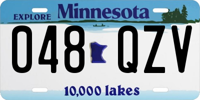 MN license plate 048QZV