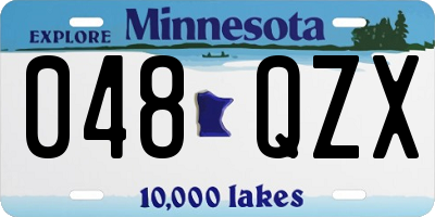 MN license plate 048QZX