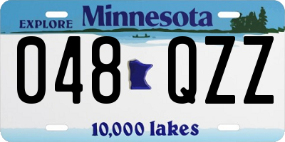 MN license plate 048QZZ