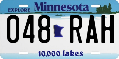 MN license plate 048RAH