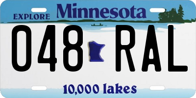 MN license plate 048RAL