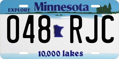MN license plate 048RJC
