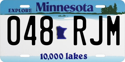 MN license plate 048RJM