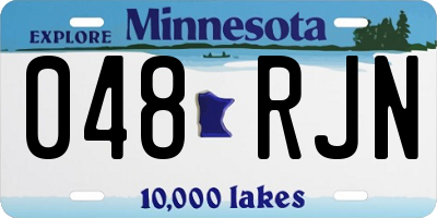 MN license plate 048RJN