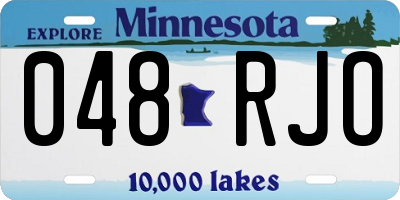 MN license plate 048RJO