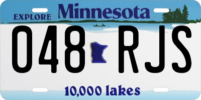 MN license plate 048RJS