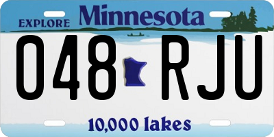 MN license plate 048RJU