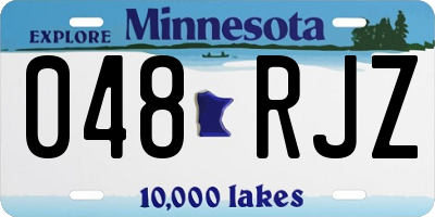 MN license plate 048RJZ