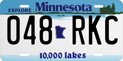 MN license plate 048RKC