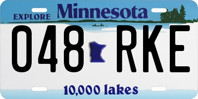MN license plate 048RKE