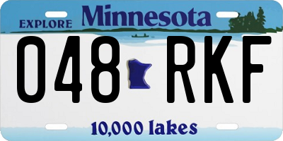MN license plate 048RKF