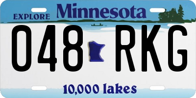MN license plate 048RKG