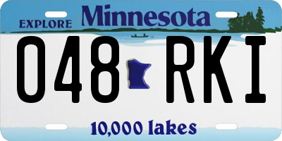 MN license plate 048RKI