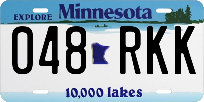 MN license plate 048RKK
