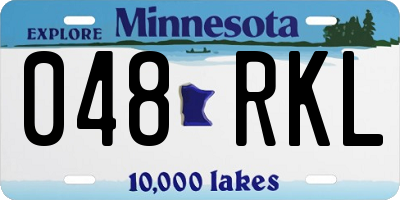 MN license plate 048RKL