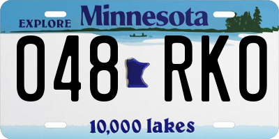 MN license plate 048RKO