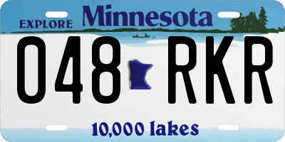 MN license plate 048RKR