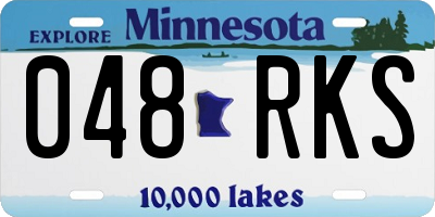 MN license plate 048RKS
