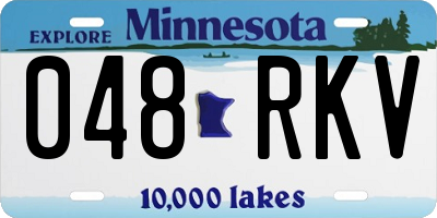 MN license plate 048RKV