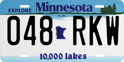 MN license plate 048RKW