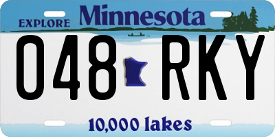 MN license plate 048RKY