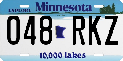 MN license plate 048RKZ