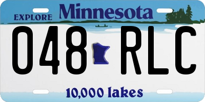 MN license plate 048RLC