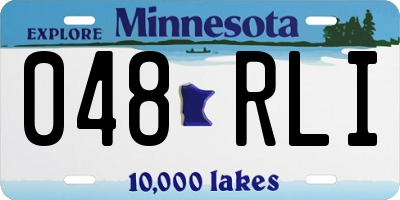 MN license plate 048RLI