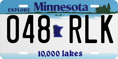 MN license plate 048RLK