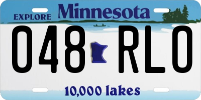 MN license plate 048RLO