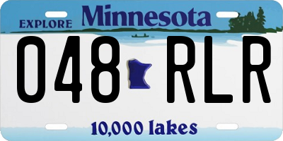 MN license plate 048RLR