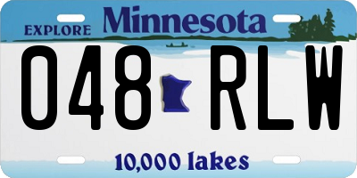 MN license plate 048RLW