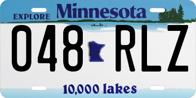 MN license plate 048RLZ