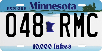 MN license plate 048RMC