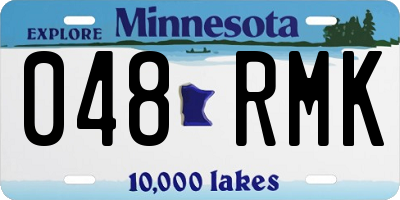 MN license plate 048RMK
