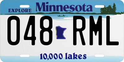 MN license plate 048RML