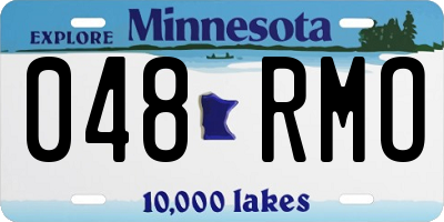 MN license plate 048RMO