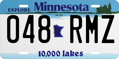 MN license plate 048RMZ