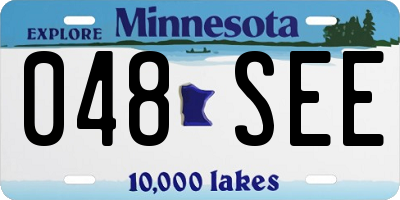 MN license plate 048SEE