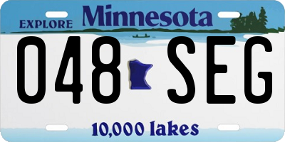 MN license plate 048SEG