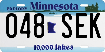 MN license plate 048SEK