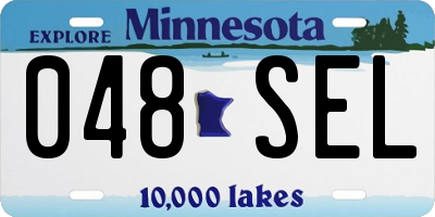 MN license plate 048SEL