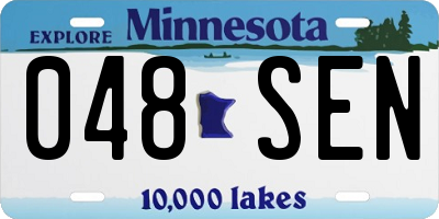 MN license plate 048SEN