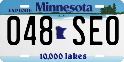 MN license plate 048SEO