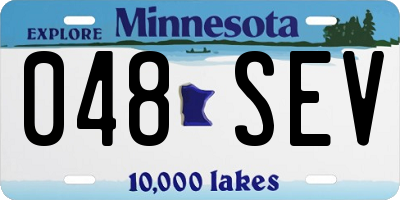 MN license plate 048SEV