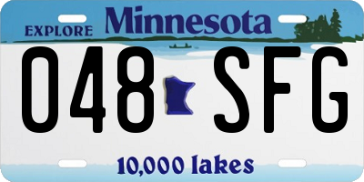 MN license plate 048SFG