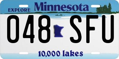 MN license plate 048SFU